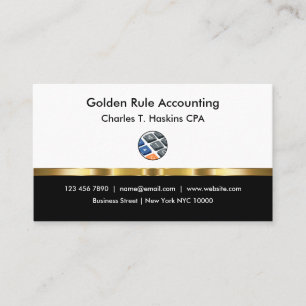 Cartes de visite professionnelles de comptable CPA