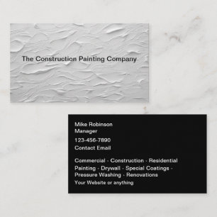 Cartes de visite professionnelles pour la peinture