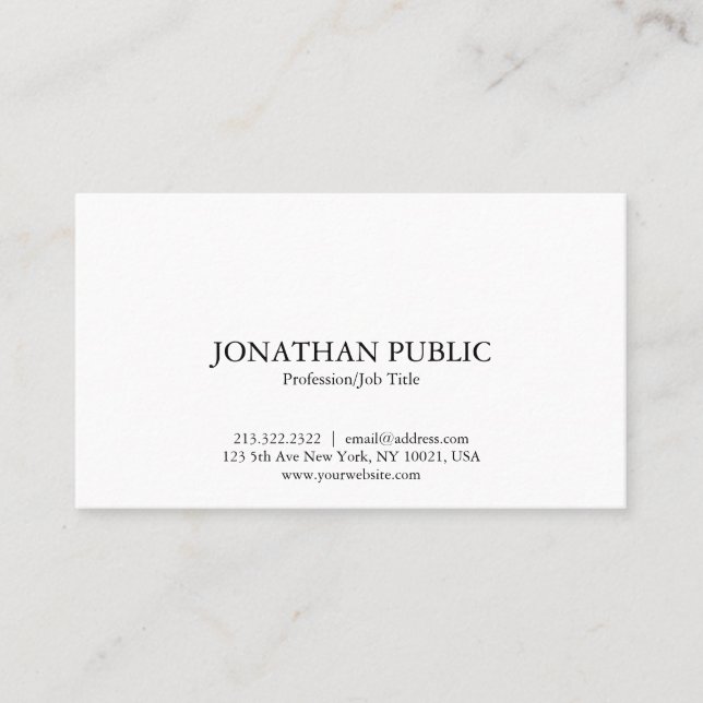 Cartes de visite professionnelles simples, moderne (Devant)
