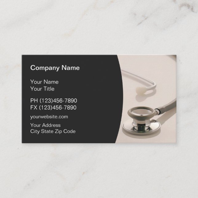 Cartes de visite professionnels à thème Médicale (Devant)