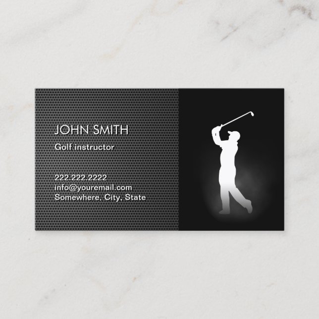 Cartes de visite professionnels de golf en métal f (Devant)