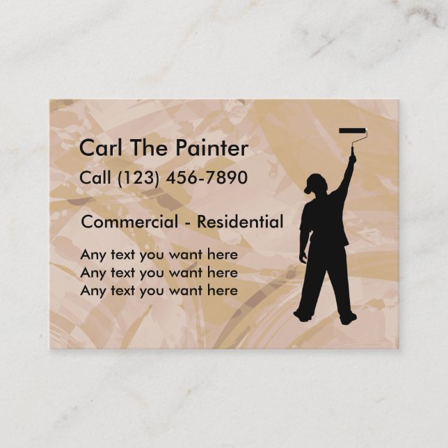 Cartes de visite professionnels de peintre (Devant)