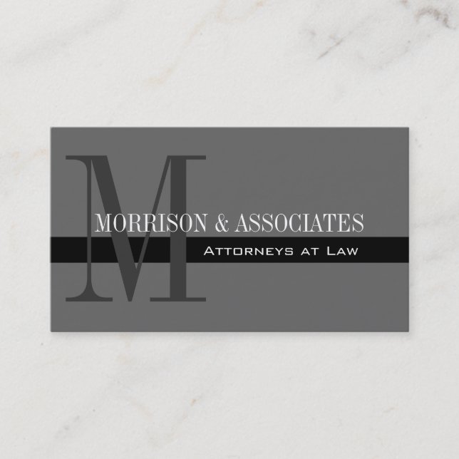 Cartes de visite professionnels du procureur Grey (Devant)