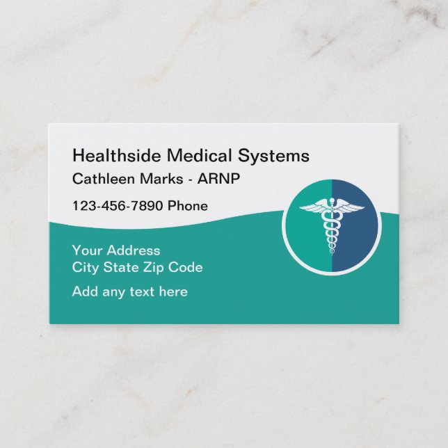 Cartes de visite professionnels Médicales modernes (Devant)