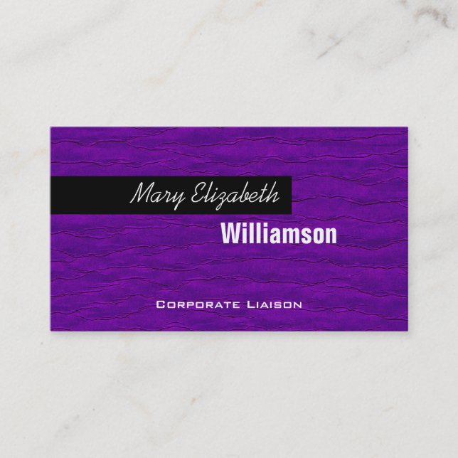 Cartes de visite professionnels modernes violet (Devant)