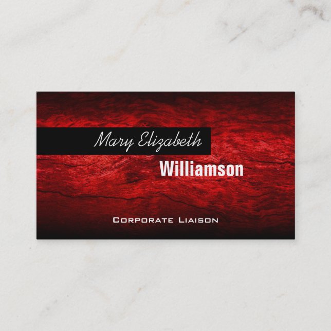 Cartes de visite professionnels Red Modern (Devant)