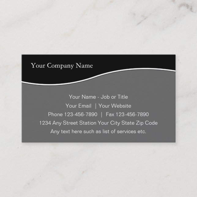 Cartes de visite professionnels simples (Devant)