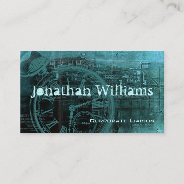 Cartes de visite professionnels Vintages Steampunk (Devant)