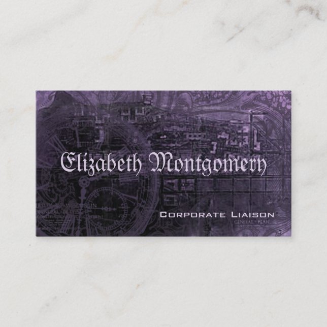 Cartes de visite professionnels Vintages Steampunk (Devant)
