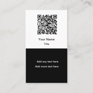 Cartes de visite promotionnelles simples avec QR c