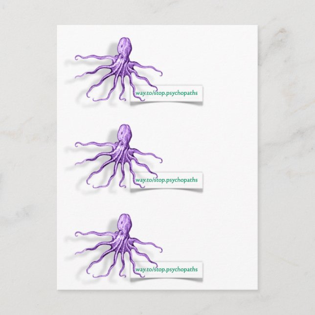 Cartes de visite PsychoOctopus (Devant)