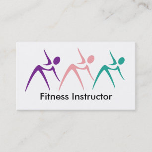 Cartes de visite puissants d'instructeur de forme
