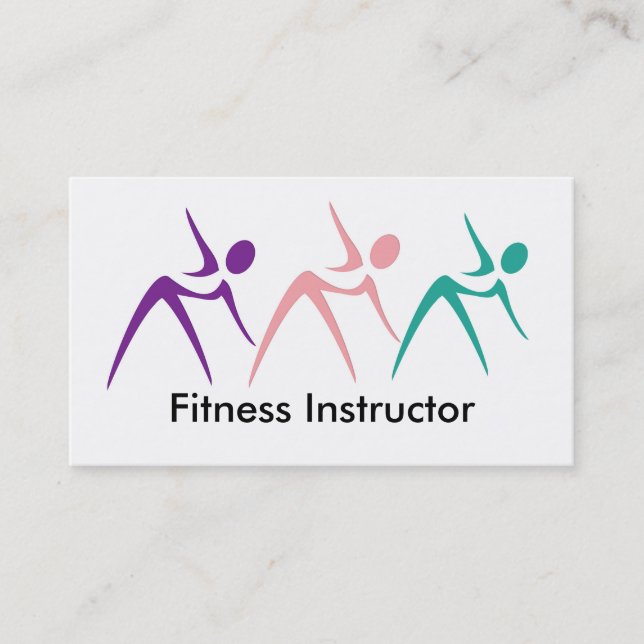 Cartes de visite puissants d'instructeur de forme (Devant)