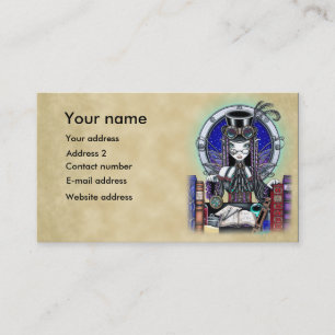 Cartes de visite punks d'art de féerie de vapeur
