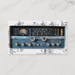 Cartes de visite radio vintages à ondes courtes