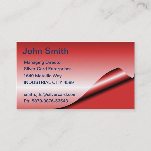 Cartes de visite Red Foil (Devant)
