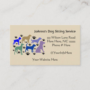 Cartes de visite relatifs de chien