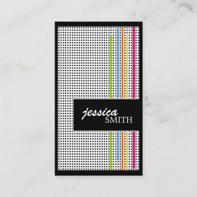 Cartes de visite rétro élégants (Devant)