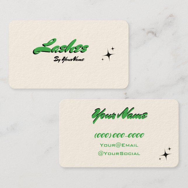 Cartes de visite rétro minimalistes (Devant / Derrière)