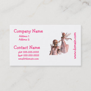 Cartes de visite roses d'anges