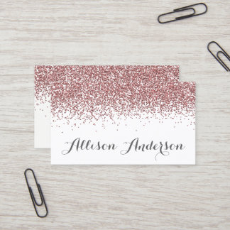 Cartes de visite roses de parties scintillantes