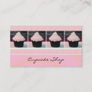 Cartes de visite roses et Brown de petit gâteau