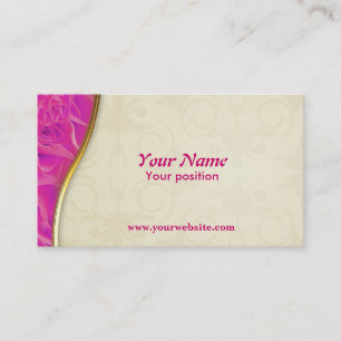 Cartes de visite roses et pourpres