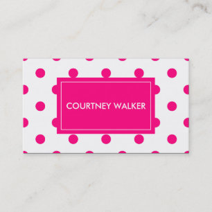 Cartes de visite roses mignons superbes de point