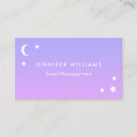 Cartes de visite roses pourpres de lune et
