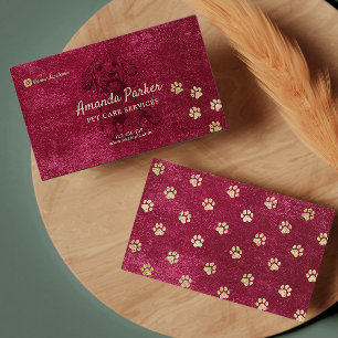 Cartes de visite Rouge Velours Services de soins p