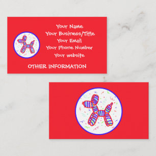 Cartes de visite rouges brillants du Parti des Chi