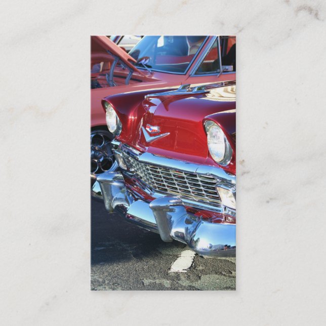 Cartes de visite rouges classiques de voiture (Devant)