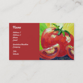 Cartes de visite rouges de tomate