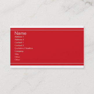 Cartes de visite rouges et blancs