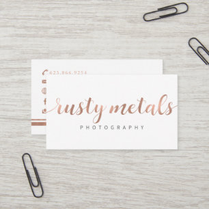 Cartes de visite rouillés de coutume en métal