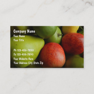 Cartes de visite sains de fruit
