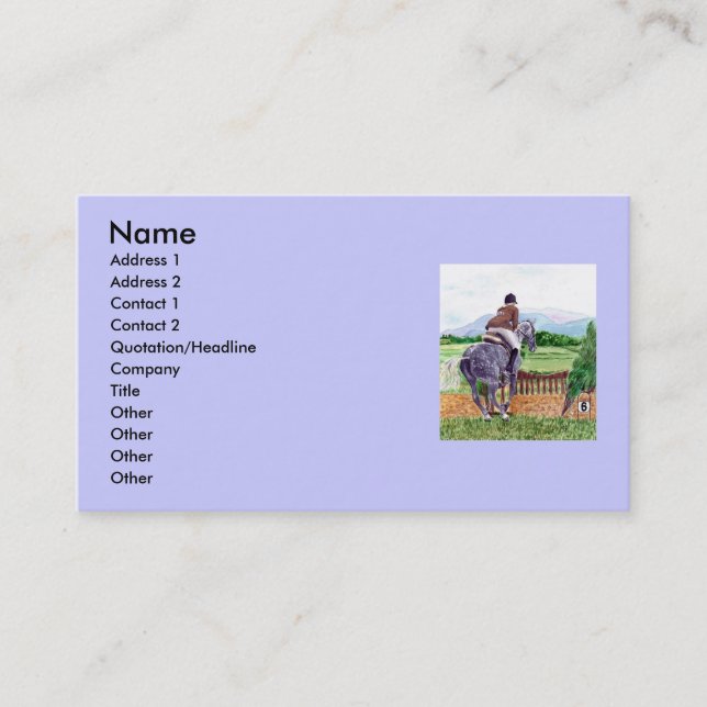 Cartes de visite sautants de cheval (Devant)