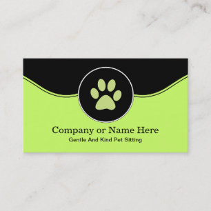 Cartes de visite se reposants d'animal familier