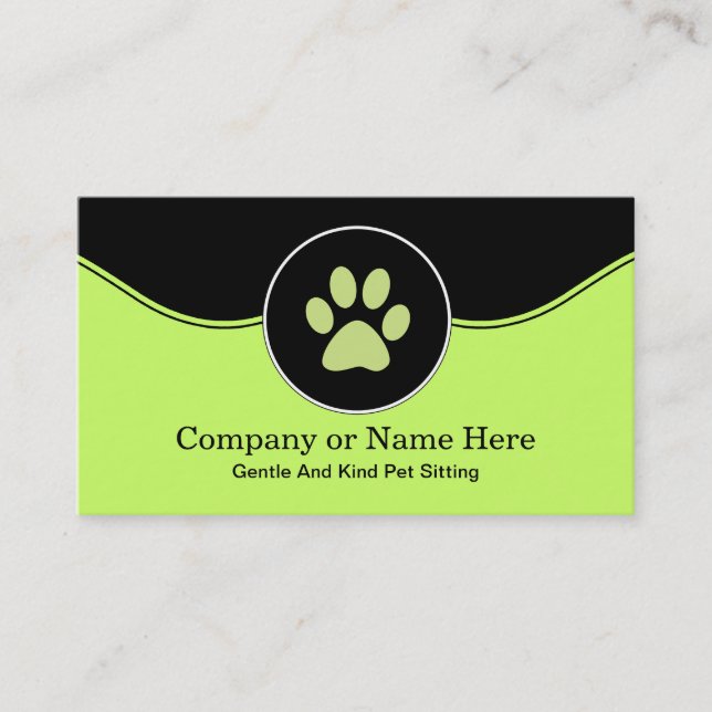 Cartes de visite se reposants d'animal familier (Devant)