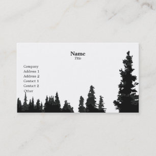 Cartes de visite silhouettés d'arbres