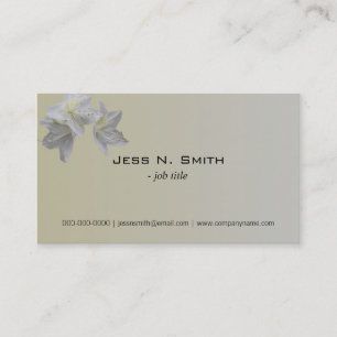 cartes de visite simples à fleurs d'azalée blanche