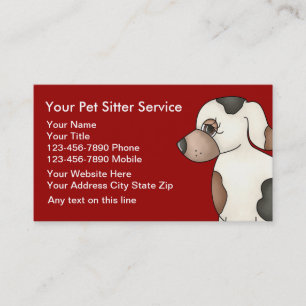Cartes de visite simples de chien