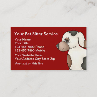 Cartes de visite simples de chien