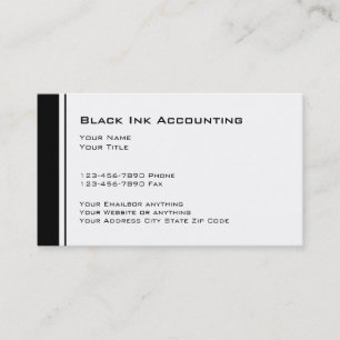 Cartes de visite simples de comptable de CPA