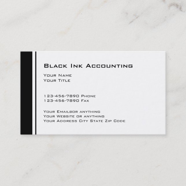 Cartes de visite simples de comptable de CPA (Devant)