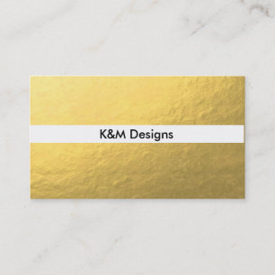 Cartes de visite simples de feuille d'or