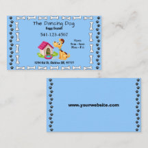 Cartes de visite simples de garderie pour chiens
