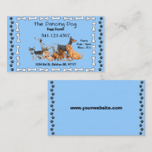 Cartes de visite simples de garderie pour chiens