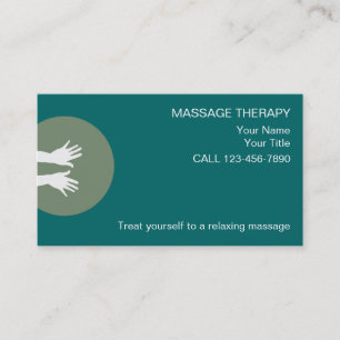 Cartes de visite simples de massage