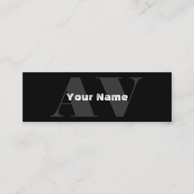Cartes de visite simples de monogramme (Devant)